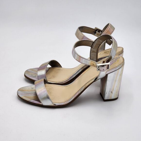 Circus by Sam Edelman Esther Iridescent Silver Sandals Size 8 - Picture 4 of 8